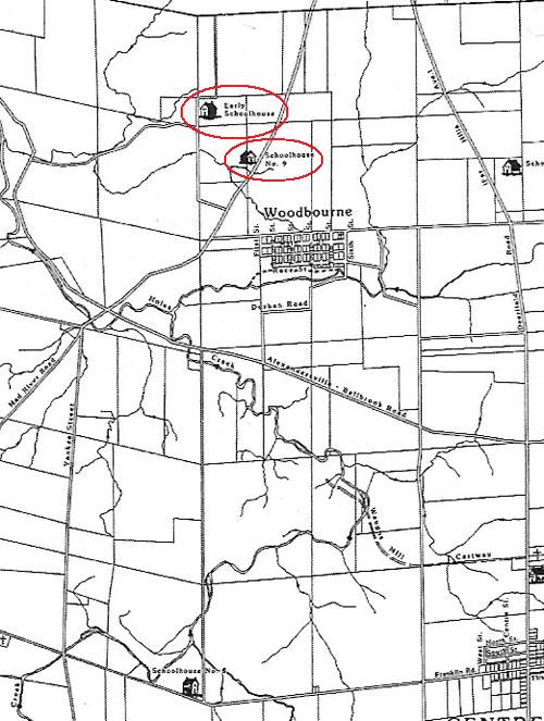 Woodbourne Schoolhouse Map